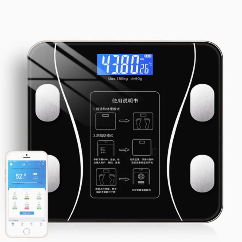 Weight Scale Brand Body Fat Scale Weight Loss Special Mobile Phone Smart Precision Weight Bluetooth Professional Electronic Scal