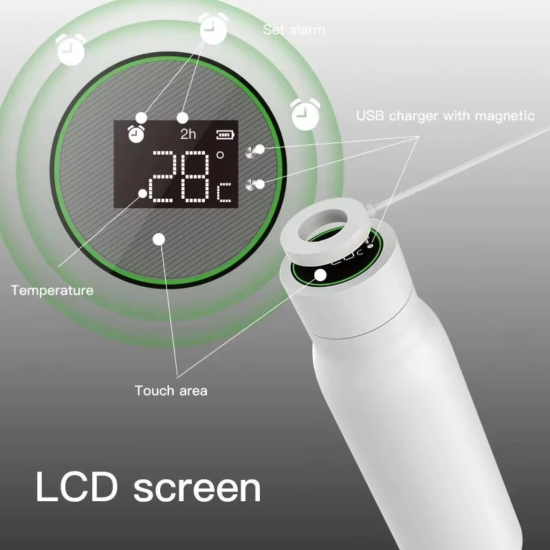 Tuya Bluetooth Smart Water Bottle – LCD Temperature Display, Hydration Tracker & App Integration