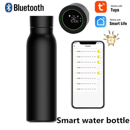 Tuya Bluetooth Smart Water Bottle – LCD Temperature Display, Hydration Tracker & App Integration