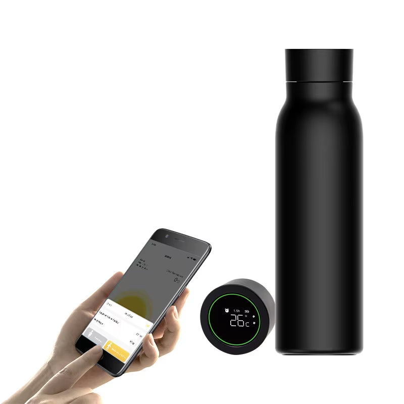 Tuya Bluetooth Smart Water Bottle – LCD Temperature Display, Hydration Tracker & App Integration